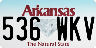 AR license plate 536WKV