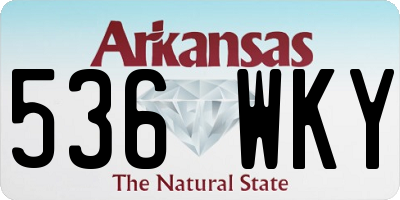 AR license plate 536WKY