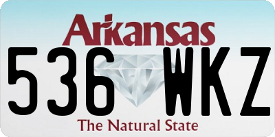 AR license plate 536WKZ