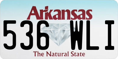 AR license plate 536WLI