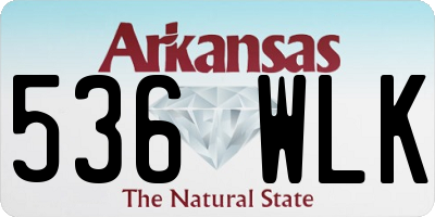 AR license plate 536WLK
