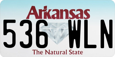 AR license plate 536WLN