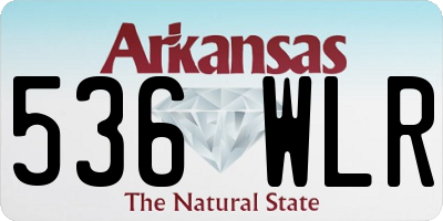 AR license plate 536WLR