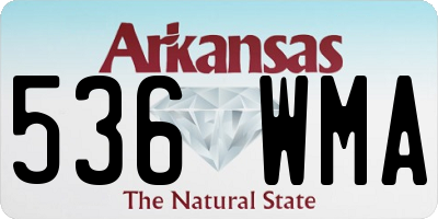 AR license plate 536WMA