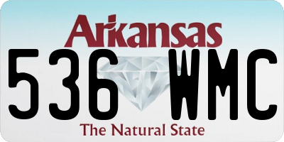 AR license plate 536WMC