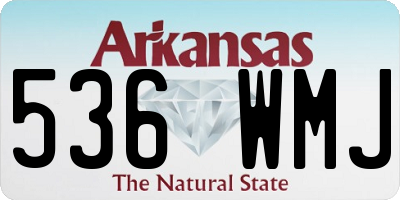 AR license plate 536WMJ