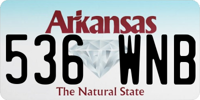 AR license plate 536WNB