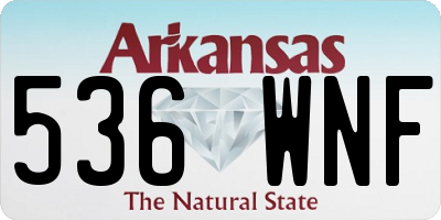 AR license plate 536WNF
