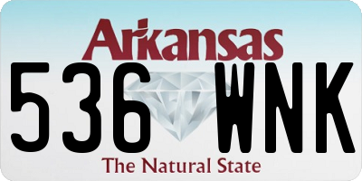 AR license plate 536WNK
