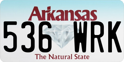 AR license plate 536WRK