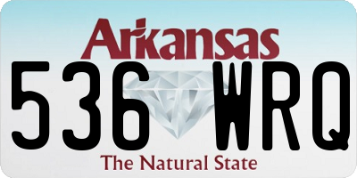 AR license plate 536WRQ