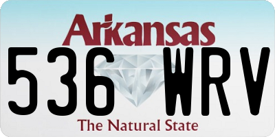 AR license plate 536WRV