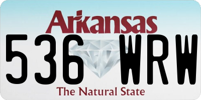 AR license plate 536WRW