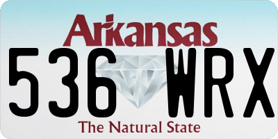 AR license plate 536WRX