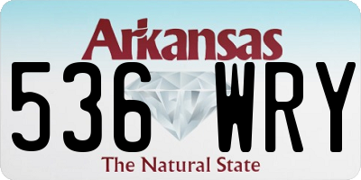 AR license plate 536WRY