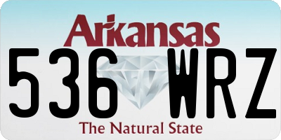 AR license plate 536WRZ