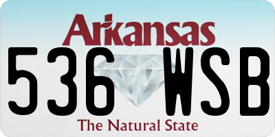 AR license plate 536WSB