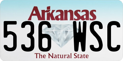 AR license plate 536WSC