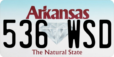 AR license plate 536WSD