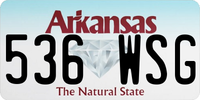 AR license plate 536WSG