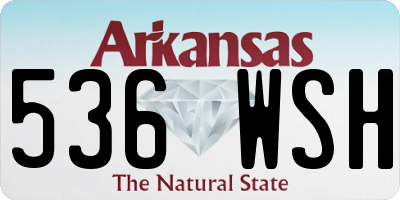 AR license plate 536WSH