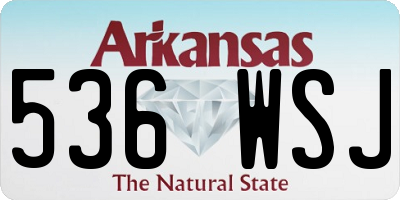 AR license plate 536WSJ