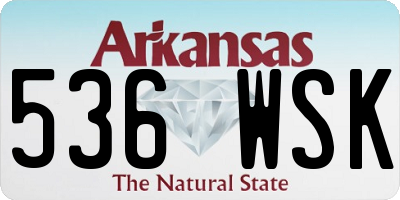AR license plate 536WSK
