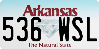 AR license plate 536WSL