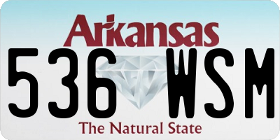 AR license plate 536WSM