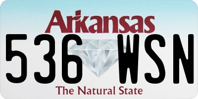 AR license plate 536WSN