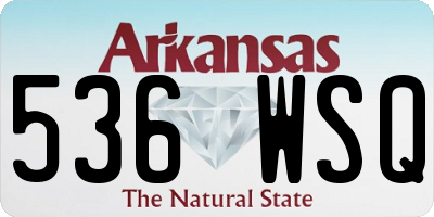 AR license plate 536WSQ