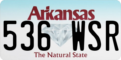 AR license plate 536WSR