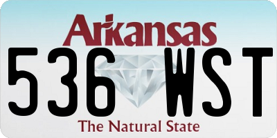 AR license plate 536WST