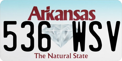 AR license plate 536WSV