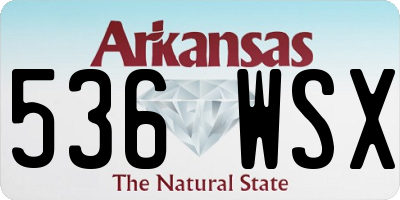 AR license plate 536WSX