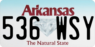 AR license plate 536WSY