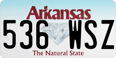 AR license plate 536WSZ