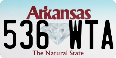 AR license plate 536WTA
