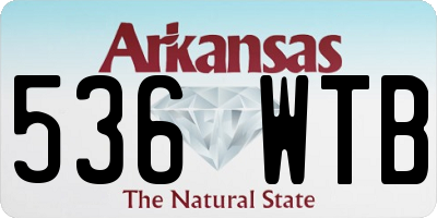 AR license plate 536WTB