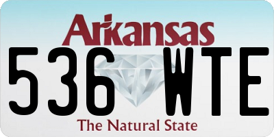 AR license plate 536WTE