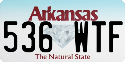 AR license plate 536WTF