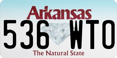 AR license plate 536WTO
