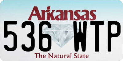 AR license plate 536WTP
