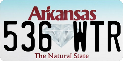 AR license plate 536WTR