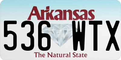 AR license plate 536WTX