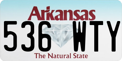 AR license plate 536WTY