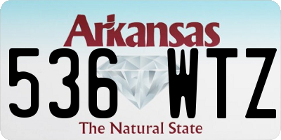 AR license plate 536WTZ