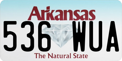 AR license plate 536WUA