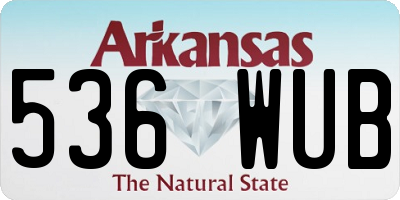 AR license plate 536WUB