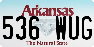 AR license plate 536WUG